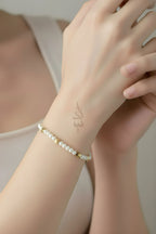 18K gold bracelet with natural pearl
