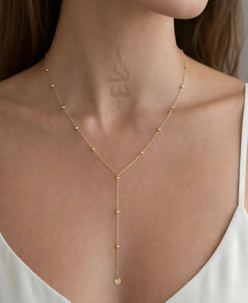 18K gold chain with Dimond cut beads