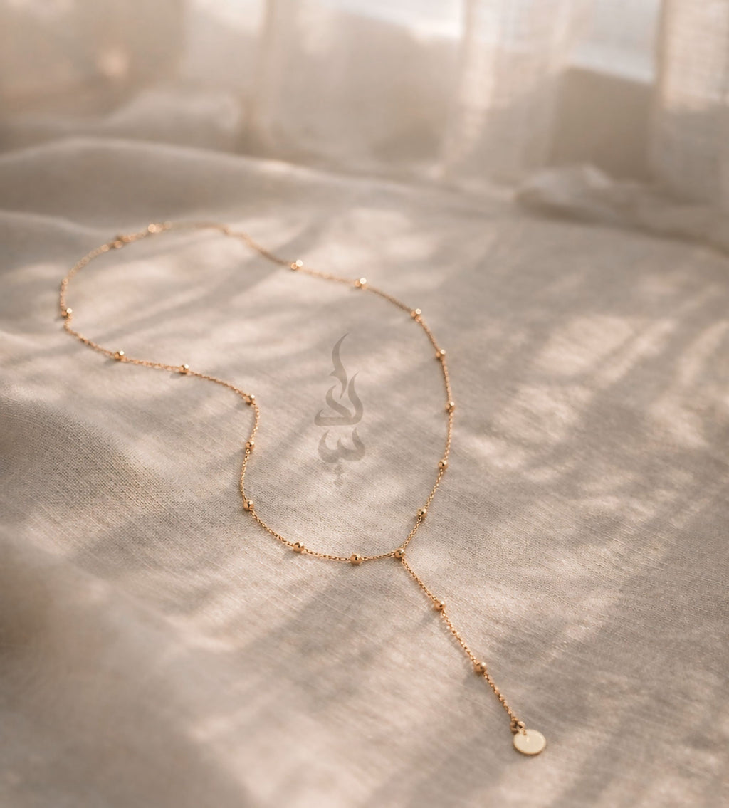 18K gold chain with Dimond cut beads