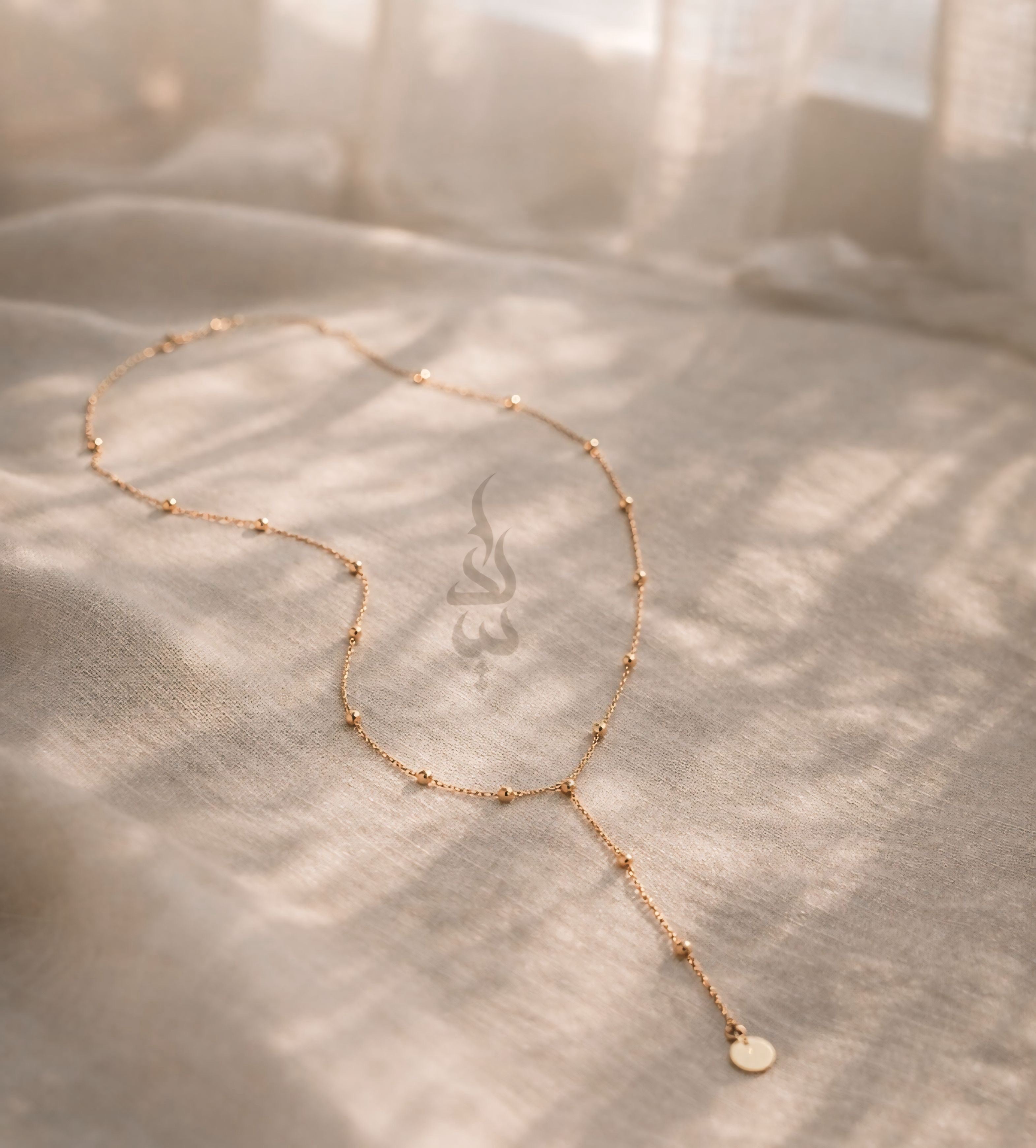 18K gold chain with Dimond cut beads