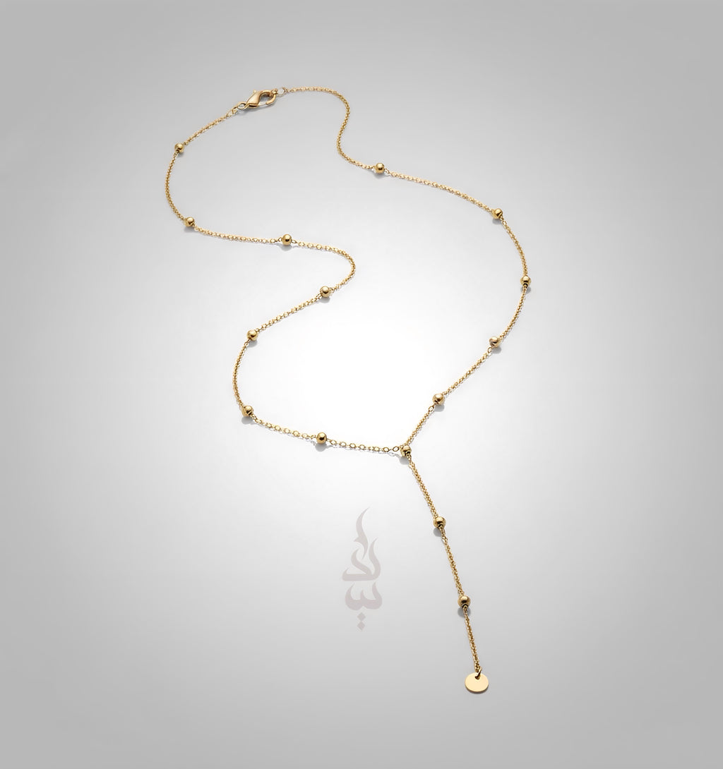 18K gold chain with Dimond cut beads
