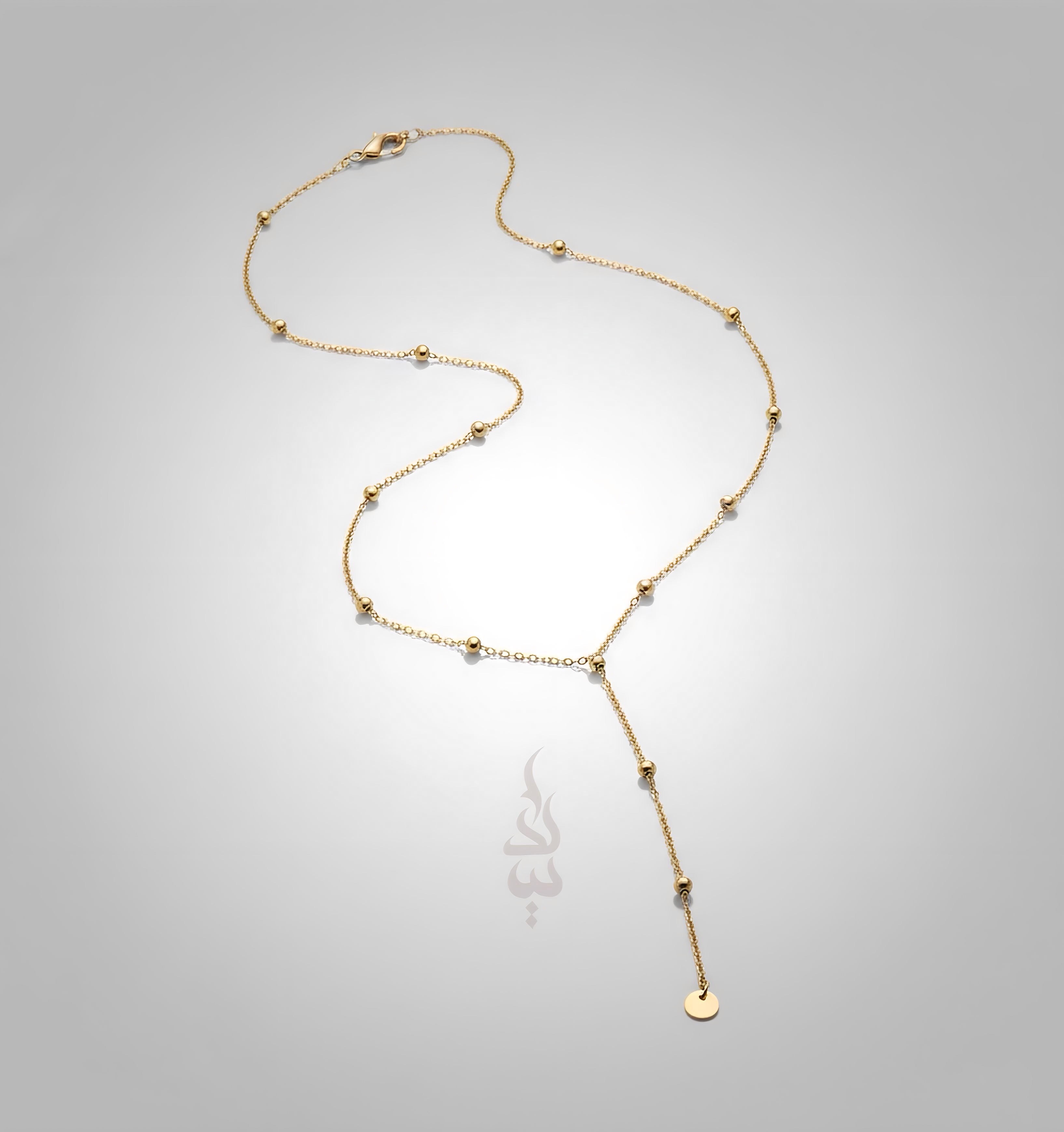 18K gold chain with Dimond cut beads