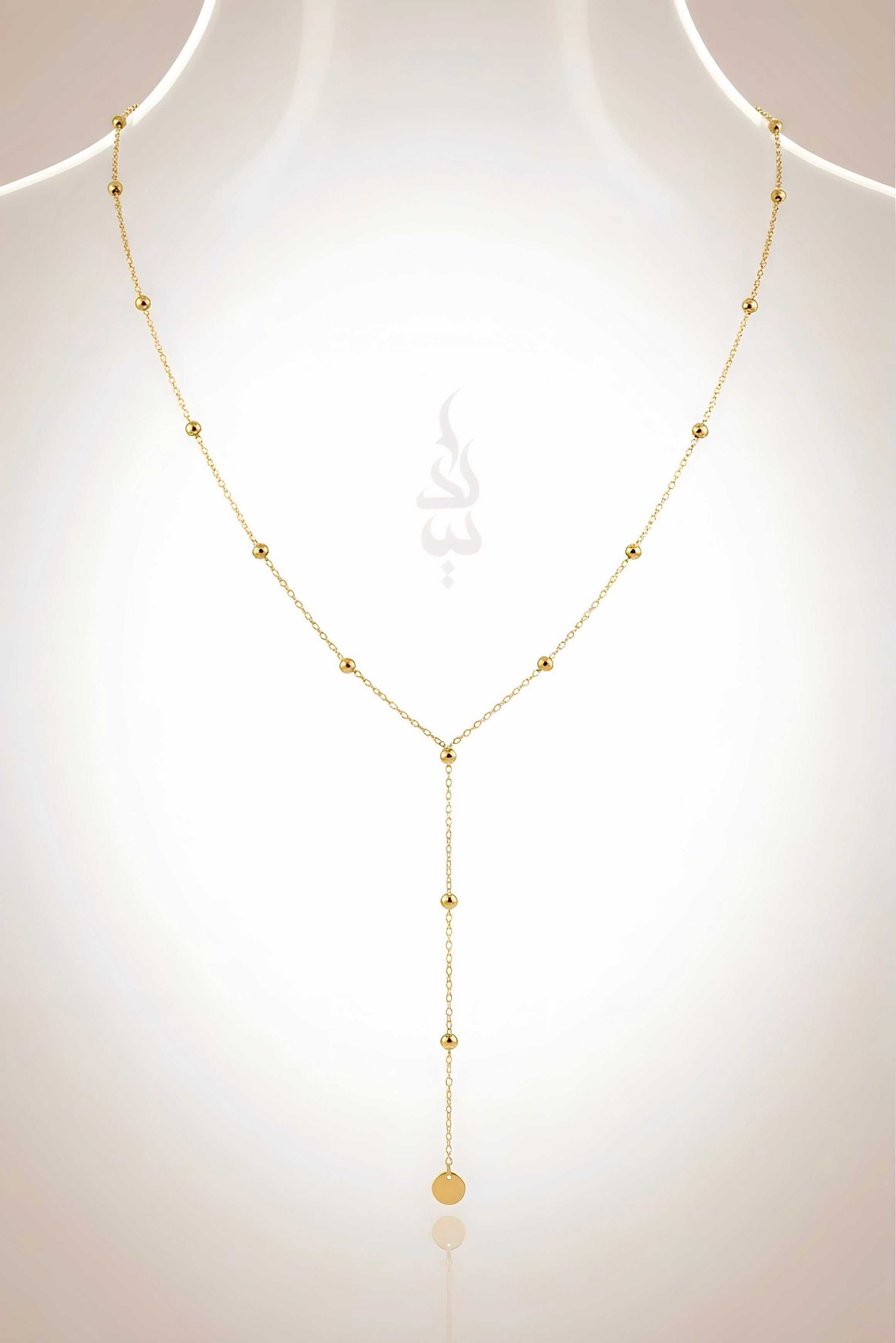 18K gold chain with Dimond cut beads