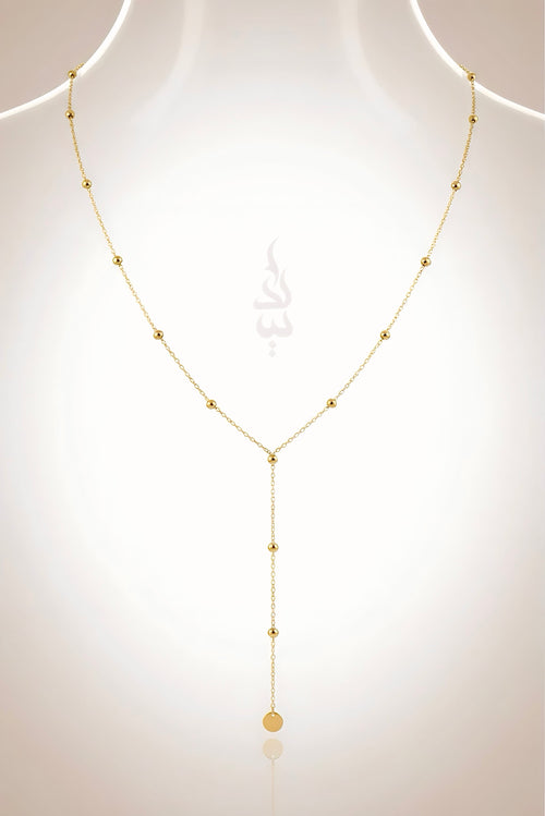 18K gold chain with Dimond cut beads