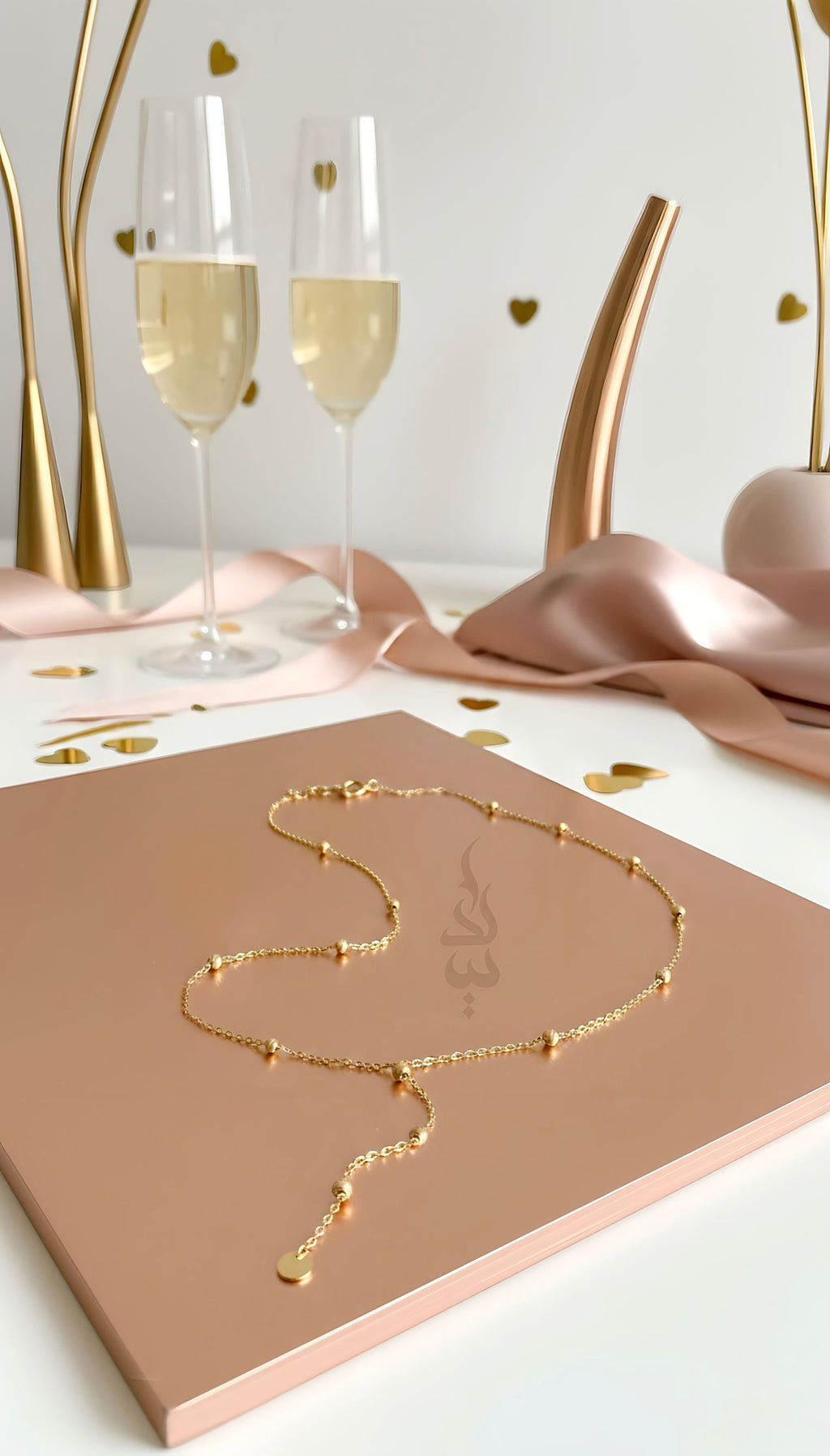 18K gold chain with Dimond cut beads