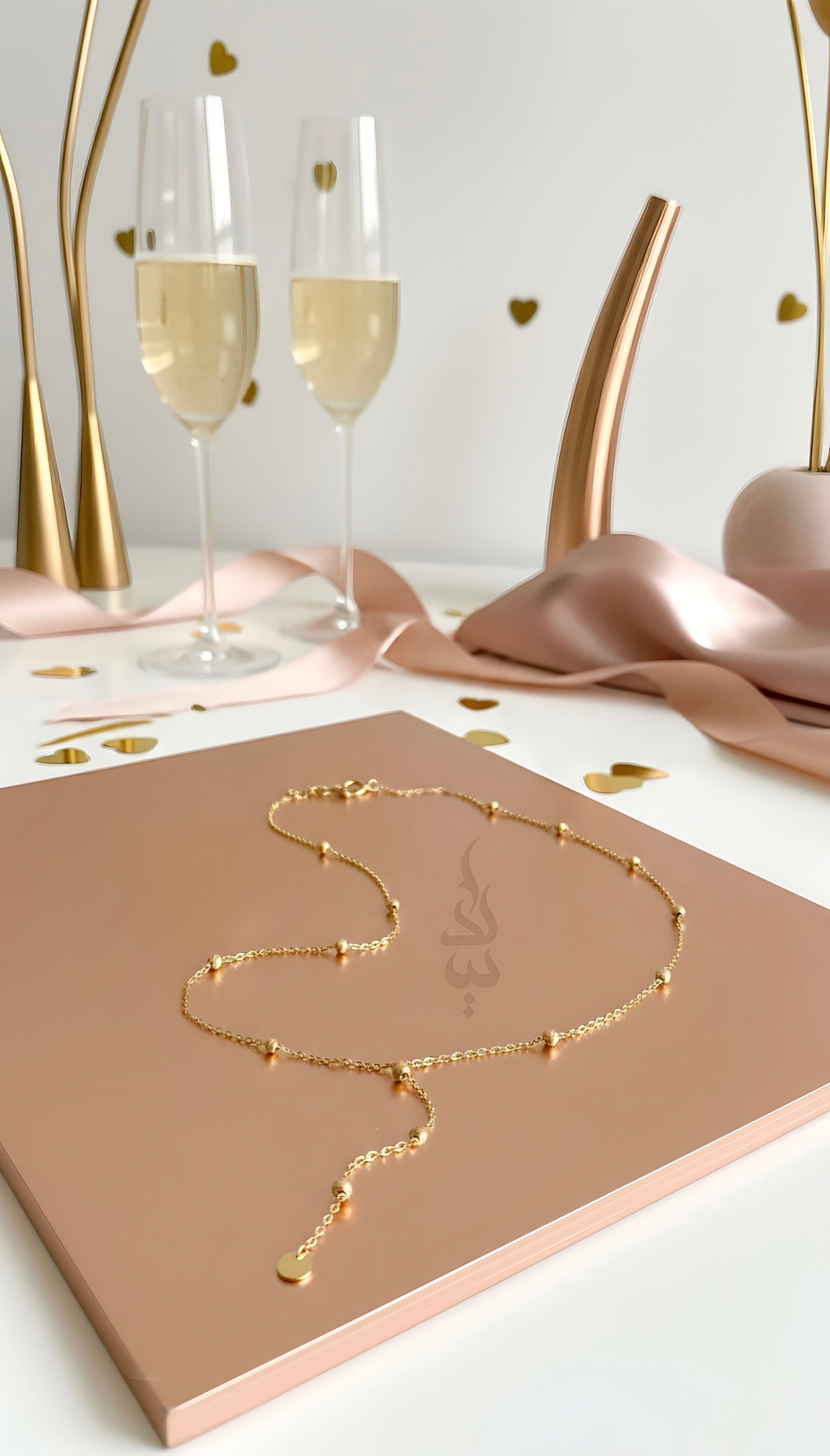 18K gold chain with Dimond cut beads