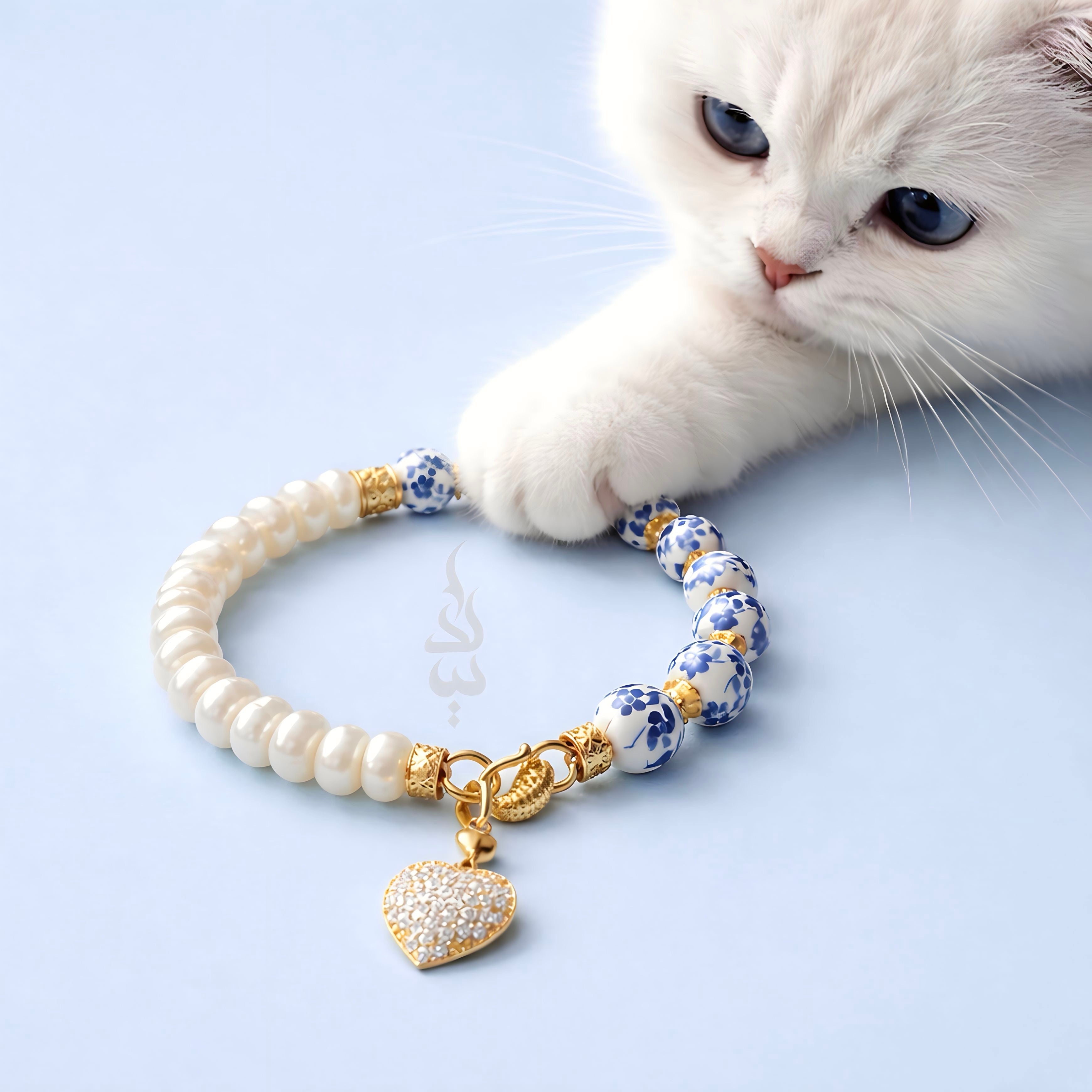 925 silver (18K gold plated) bracelet crafted with natural pearls and ceramicbeads